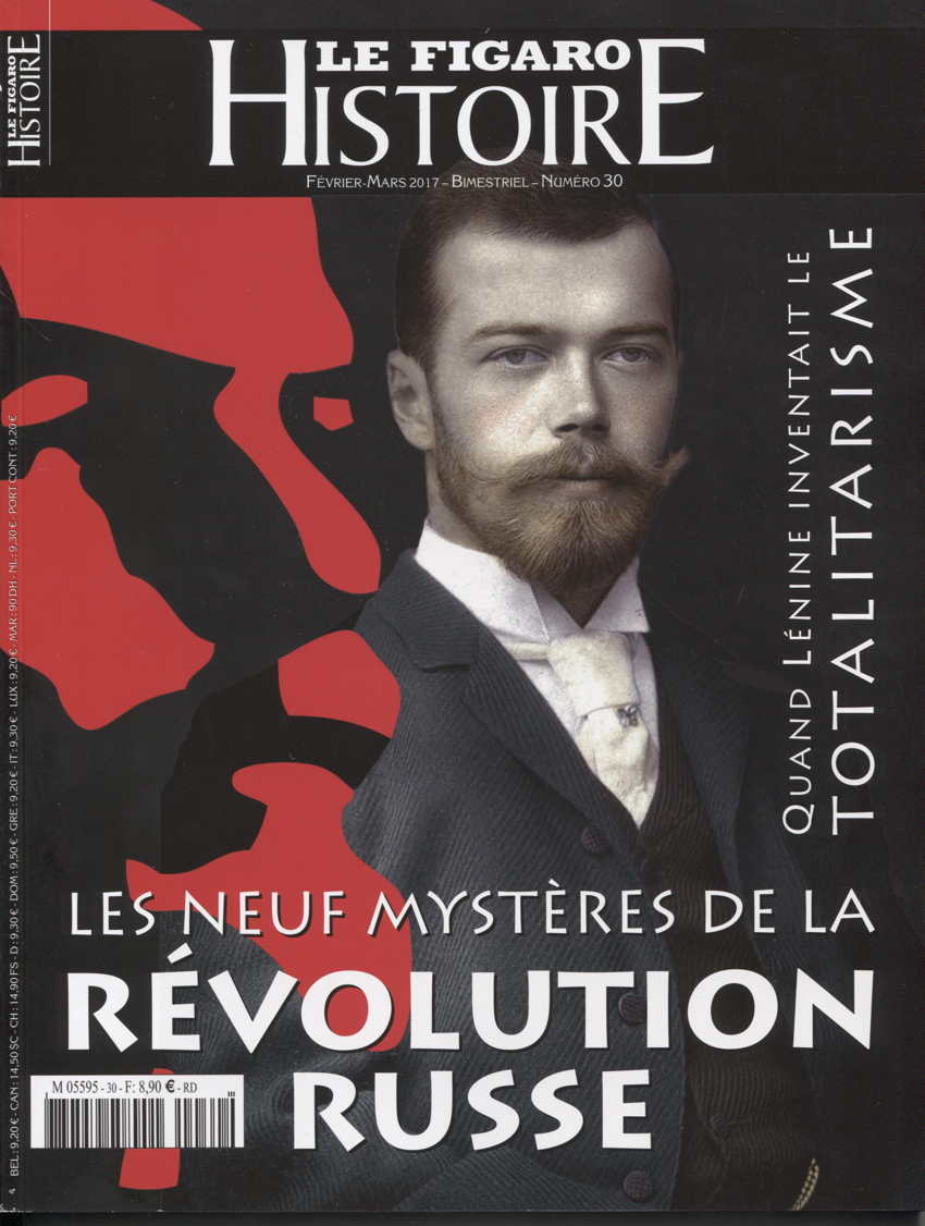 Couverture. Figaro histoire. 2017 no 30. Les neuf mystères de la révolution russe. 2017-02-01